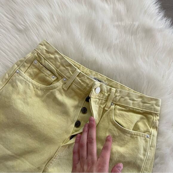 GRLFRND Mica Crop Color Block Changing Skies Fray Hem Jeans 26 - Picture 5 of 10